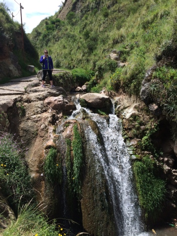 Waterfall near the Sacsayhuaman Ruins. (Cusco, Peru)