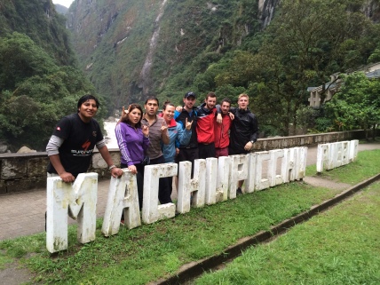 We made it! (Aguas Calientes, Peru)