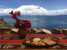 My view during lunch. (Taquile Island, Lake Titikaka)